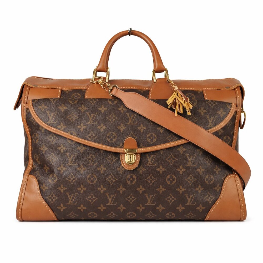 LOUIS VUITTON French Co. Vintage Monogram Duffle Carry On Bag Travel Gym Unisex